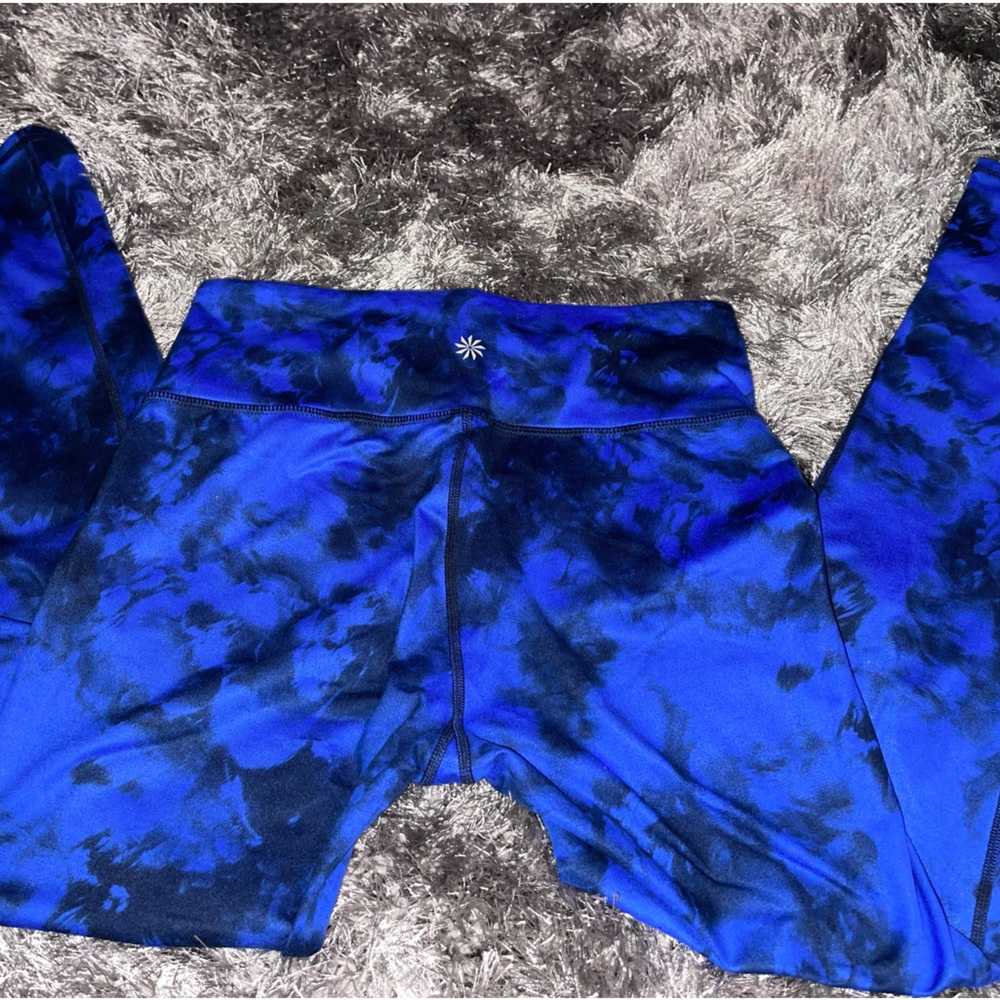 Blue Tye dye Athleta Leggings.